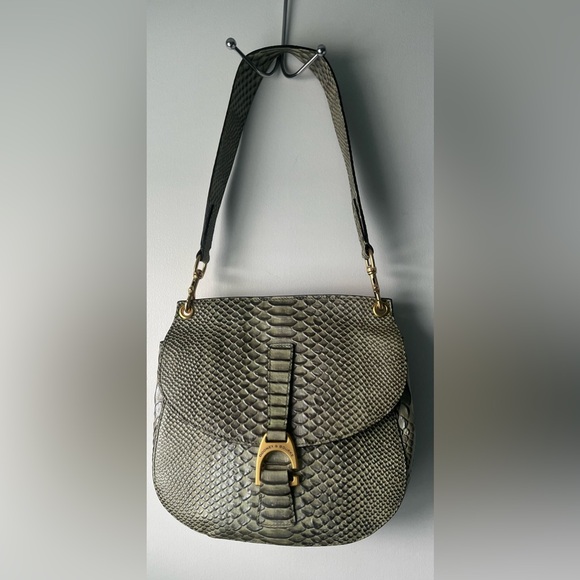 Dooney & Bourke Emerson North South Reese Snake Python Embossed Shoulder Bag - Picture 1 of 9